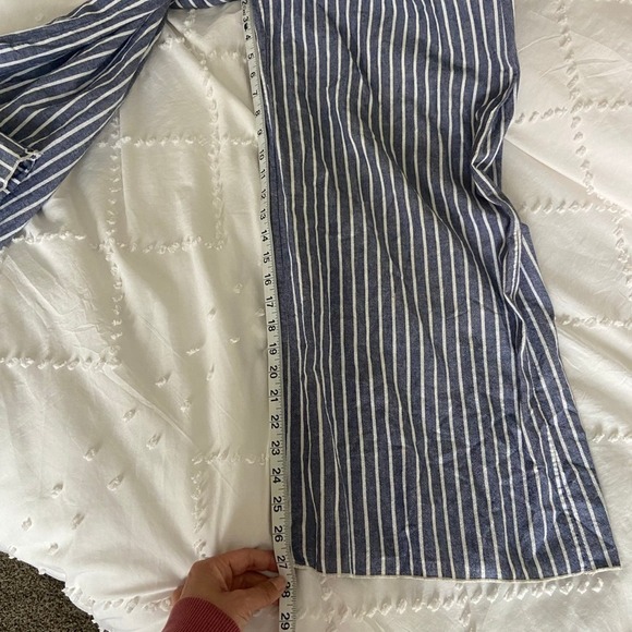 Lavender fields blue white spaghetti strap romper flared legs small - Picture 12 of 12